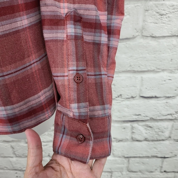 COLUMBIA Silver Ridge Long Sleeve Flannel Button Up Shirt Size Small - Picture 5 of 15